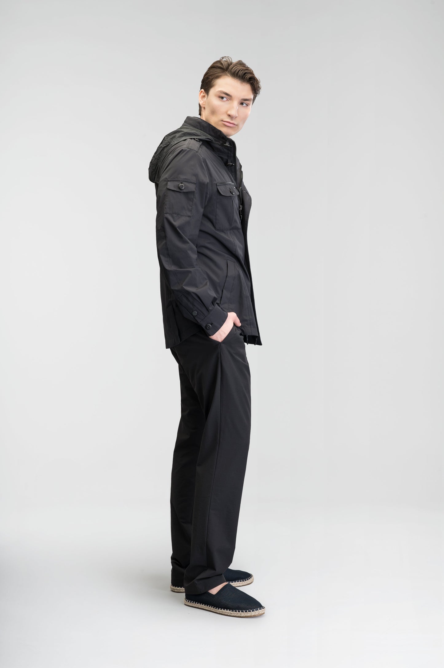 Admiral Men's lightweight tech jacket in Black