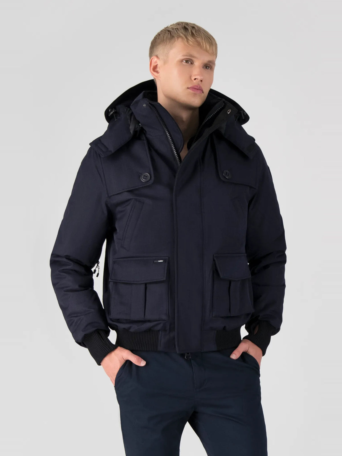 Cartel Men's Bomber Jacket - Navy