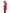 Women's hip length waterproof jacket with non-removable hood and two-way zipper in Vermillion