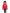 Kid's waist length down bomber jacket with fur trim hood in Red