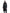 Iris Ladies Long Parka in below the knee length, Canadian duck down insulation, non-removable hood, and two-way zipper, in Black