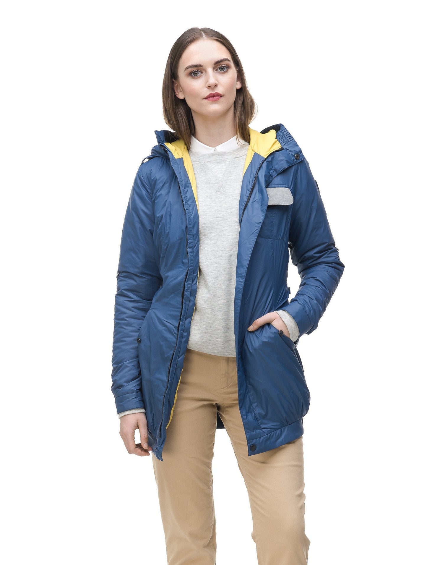 Women's ultralight down jacket in Denim Blue