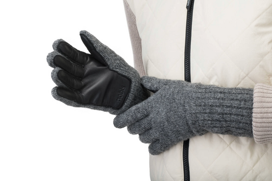 Aria Unisex Knit/Leather Gloves