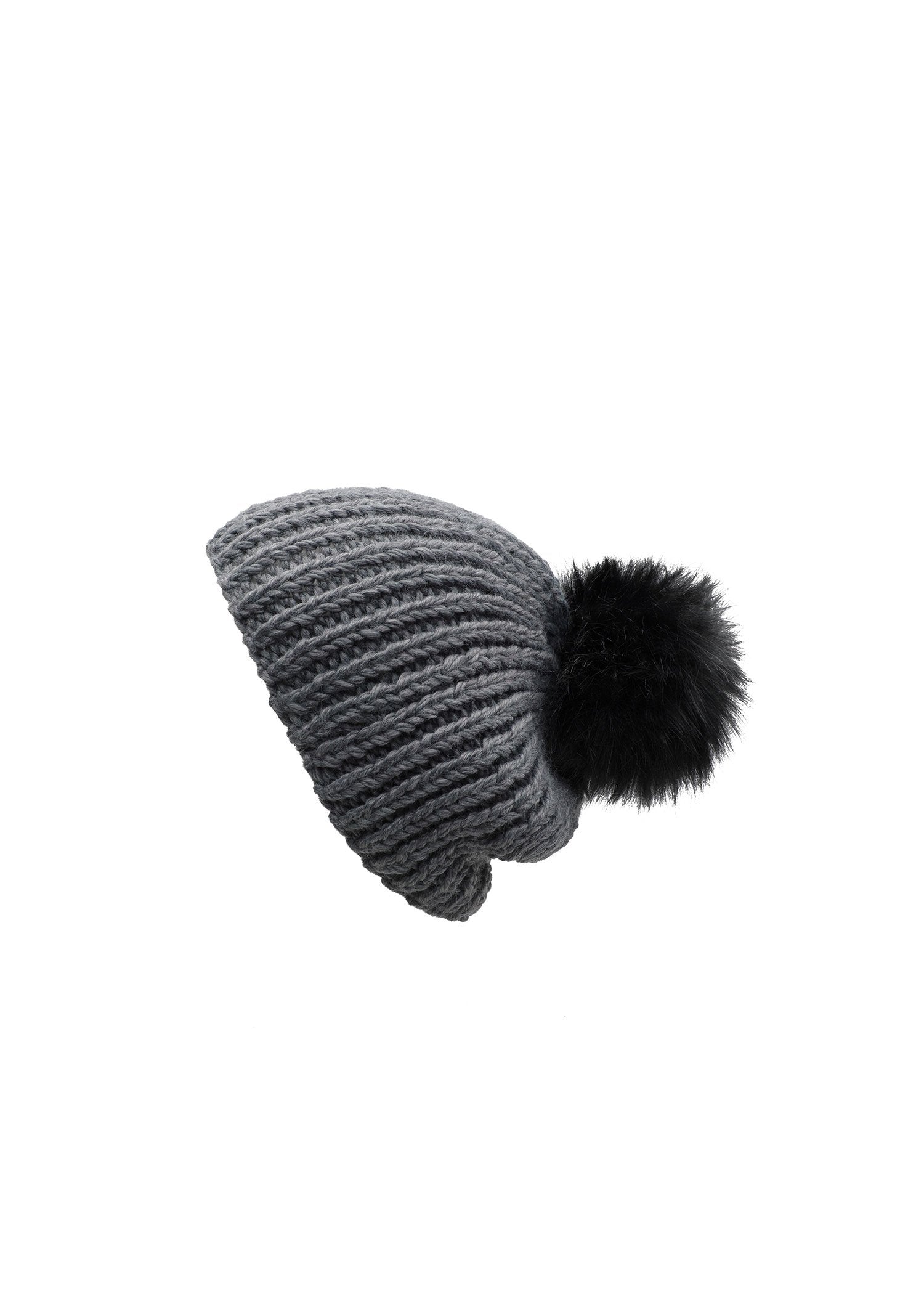 Toque with pom pom in H Grey