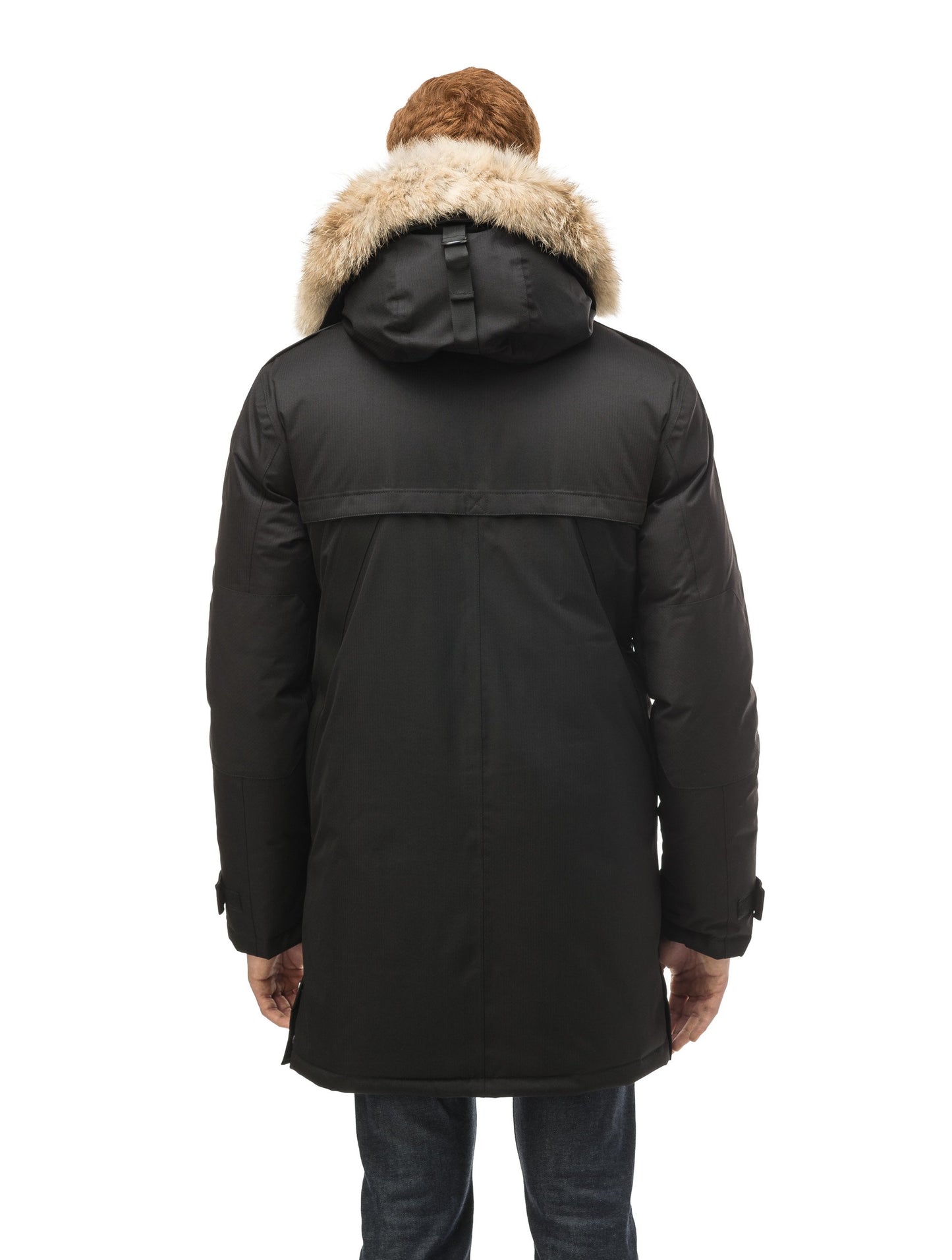 Men's Best Selling Parka the Yatesy is a down filled jacket with a zipper closure and magnetic placket in CH Black