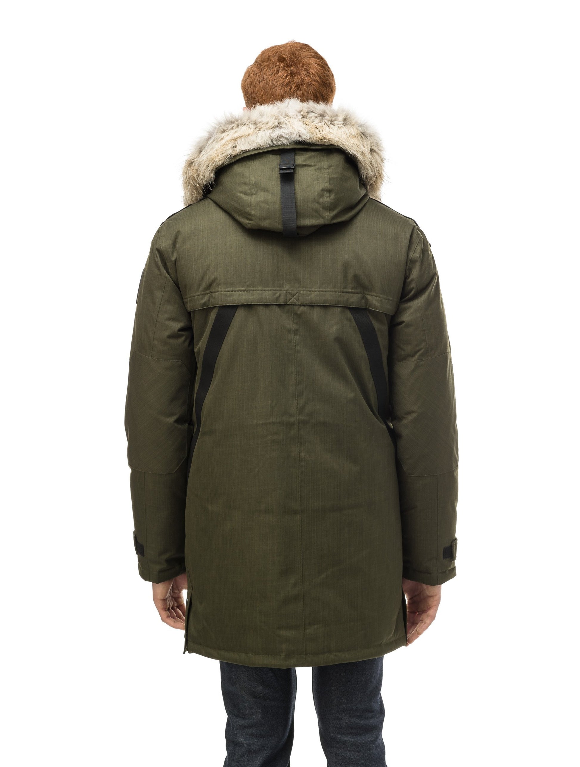 Men's Best Selling Parka the Yatesy is a down filled jacket with a zipper closure and magnetic placket in CH Fatigue