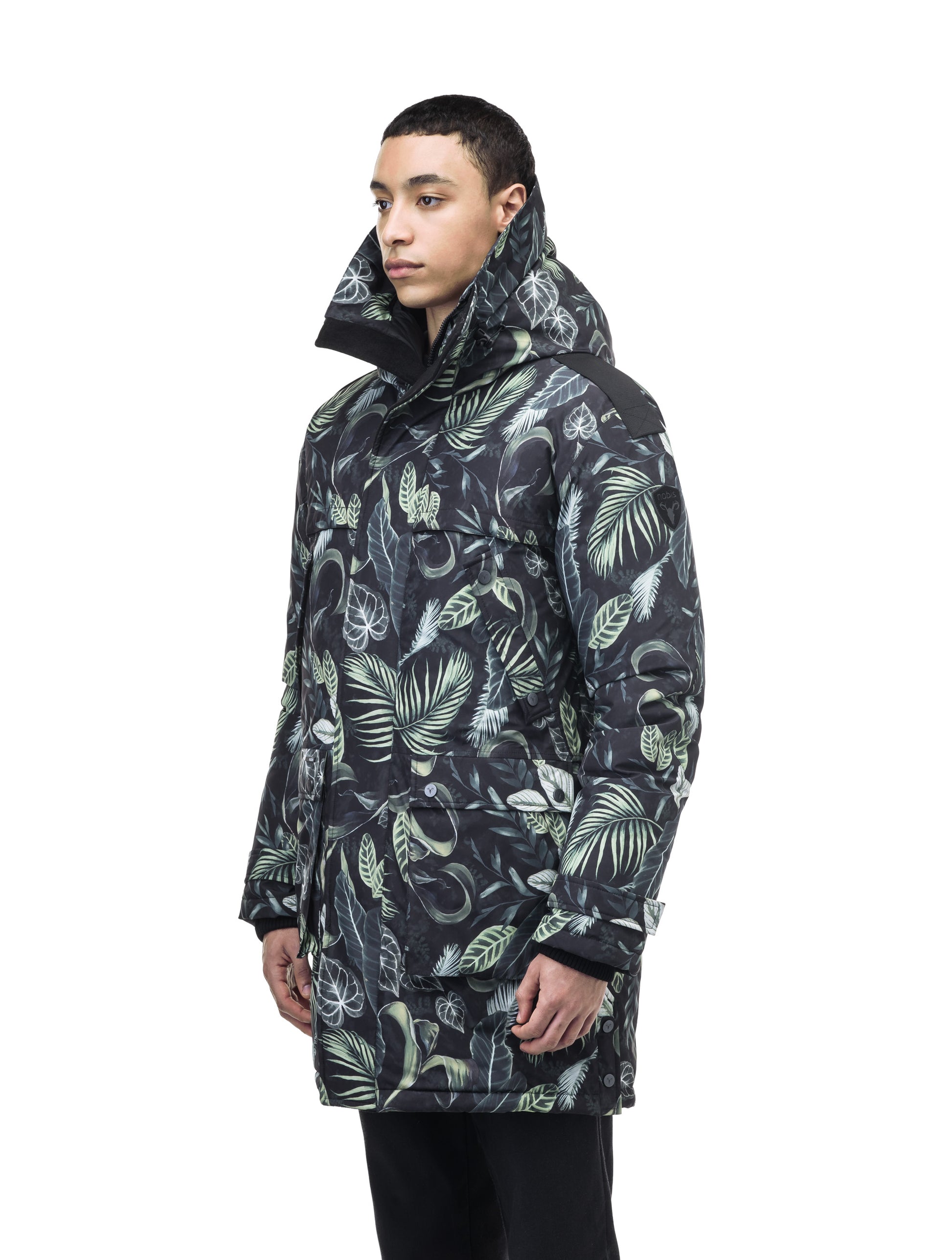 Men's Best Selling Parka the Yatesy is a down filled jacket with a zipper closure and magnetic placket in Foliage